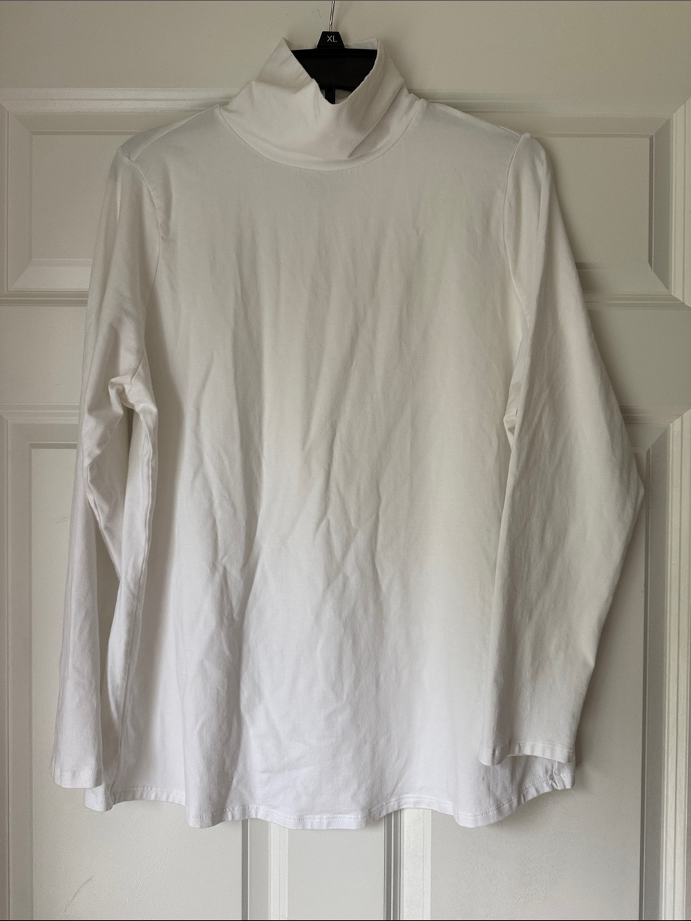 J. Jill White Long-Sleeve Mock Neck Tee